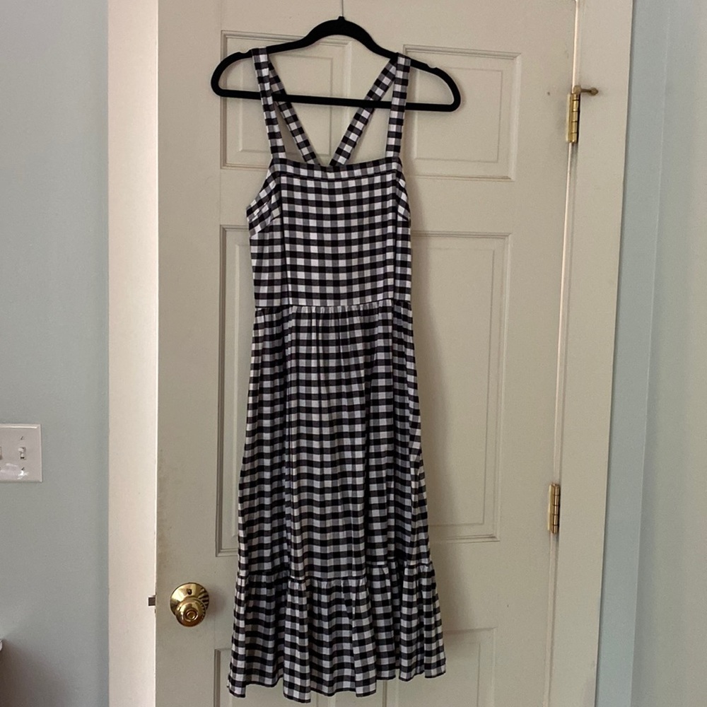 Loft outlet gingham midi dress